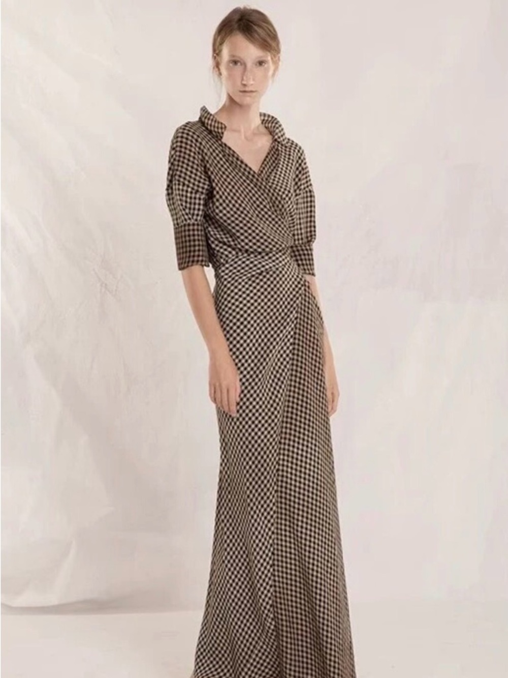 Stunning Wrap Gingham Dress